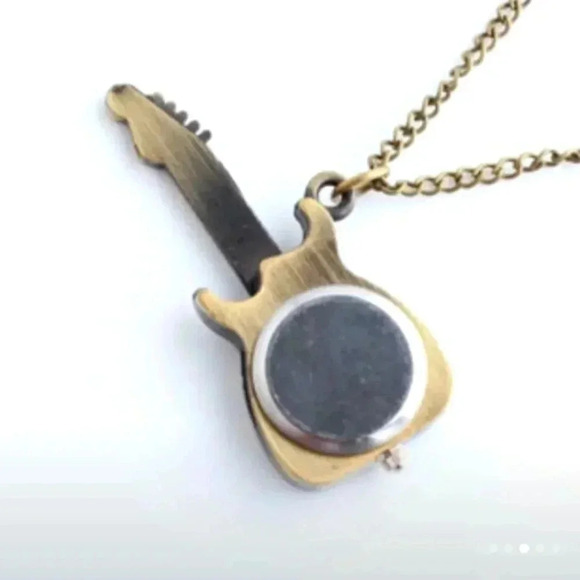 Guitar Pocket Watch Jewelry Small Size..NWT.. - Picture 3 of 6